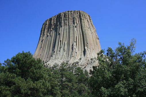 Rock tower at Devils' Tower National Park