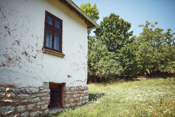 Old mud house built in traditional way.