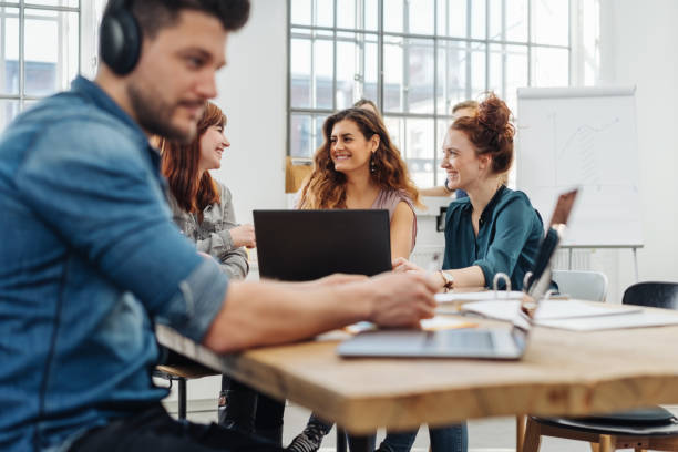 istock Group of young people working or studying together 1241322056
