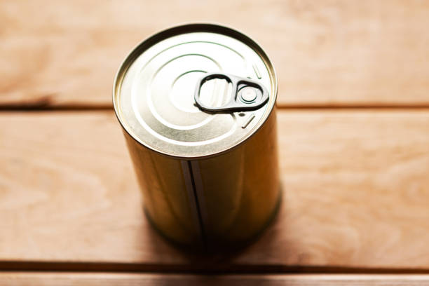 canned meat pack as a quarantine stock from coronavirus