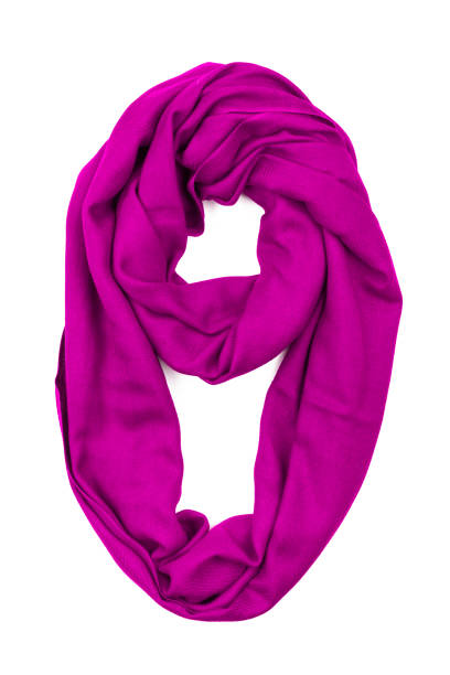 istock Silk scarf. Lilac silk scarf isolated on white background 1241327254