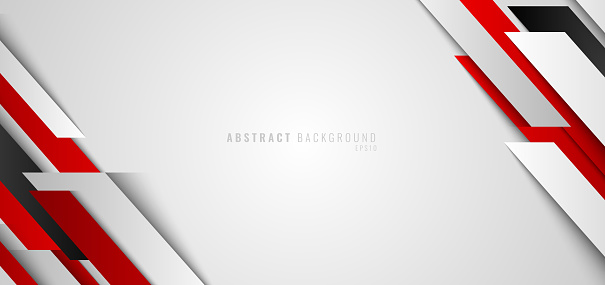 Abstract Corporate Banner Web Design Red And White Geometric Diagonal On White  Background Technology Concept Stock Illustration - Download Image Now -  iStock