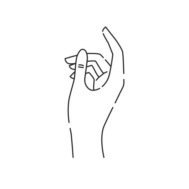 istock Hand gesture hold line black icon. Pictogram for web page, mobile app, promo. Editable stroke. Hand drawn illustration. 1241368248