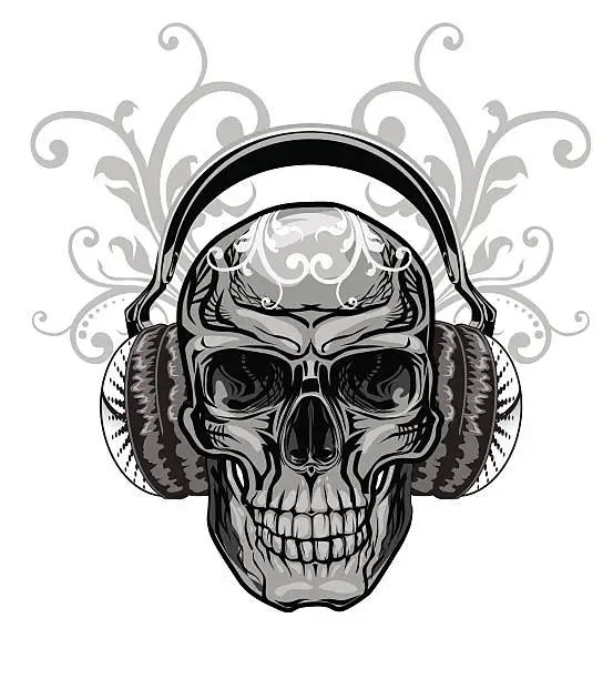 Vector illustration of skull