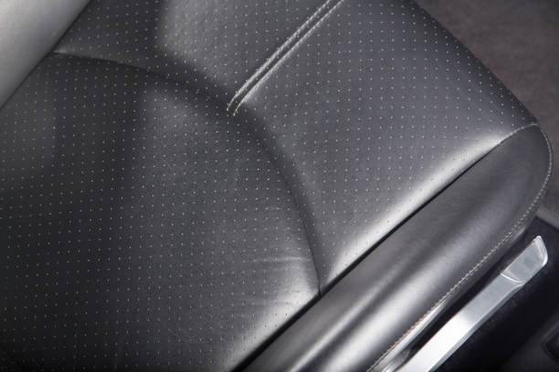 istock Close up of leather car seat 1241379231