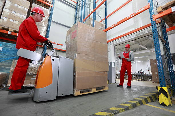 istock Goods delivery in storehouse 124142357