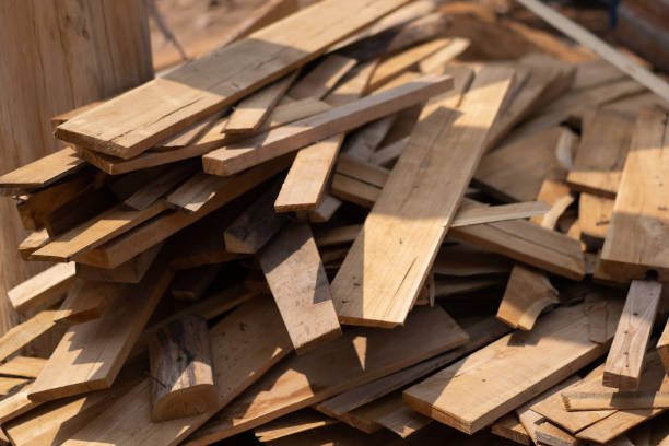 istock The wood was stacked on the floor. 1241441774