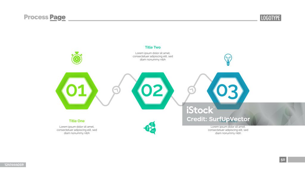 Process Elements Drawing Process Diagram With Three Elements Slide Stock Illustration - Download ...