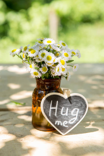 istock Hug me hand drawing phrase on a heart, Sharing a Hug concept 1241464249