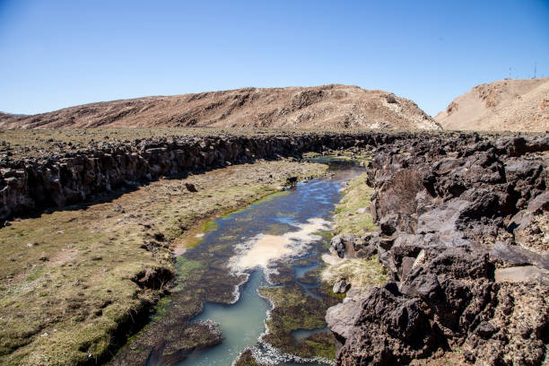 istock a narrow river in the steppe 1241469142