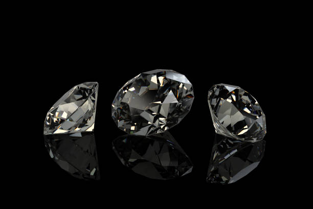istock Diamonds, Jewelry, Gemstones, Isolated on Black 1241479818