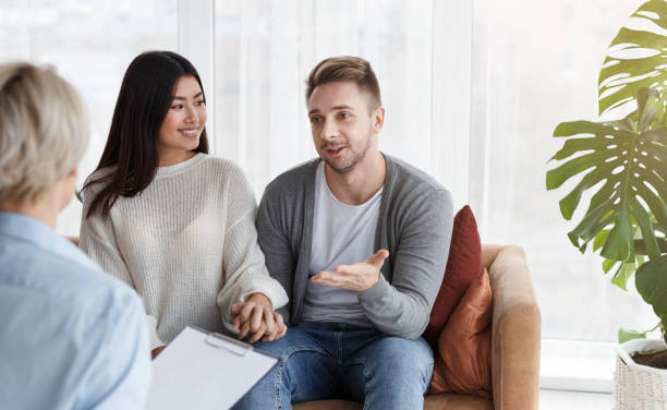 istock Spouses Talking With Psychologist During Appointment After Reconciliation In Office 1241494406