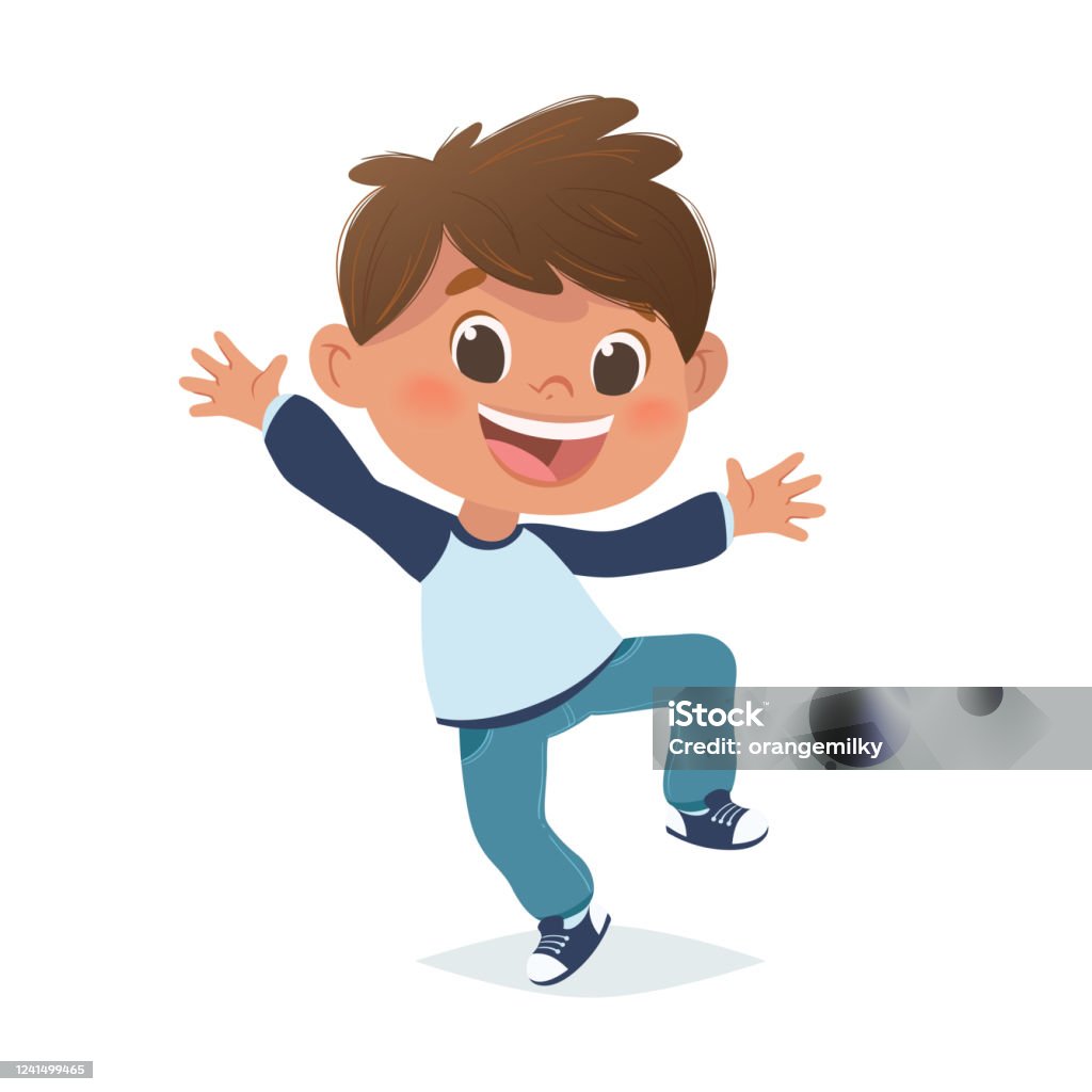 Vector Mexican Boy Jumping And Laughing Cartoon Character Design Isolated  On White Background Stock Illustration - Download Image Now - iStock