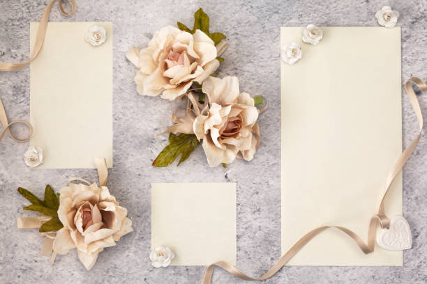 istock Blank greeting cards for wedding day. 1241514116