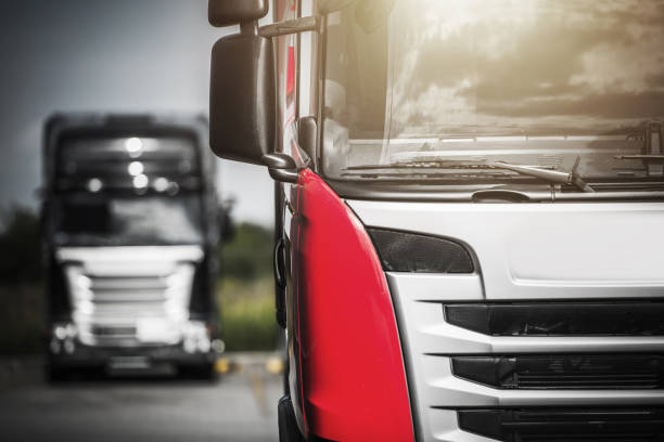 istock Semi Trucks on Route to Final Delivery Destination 1241516329