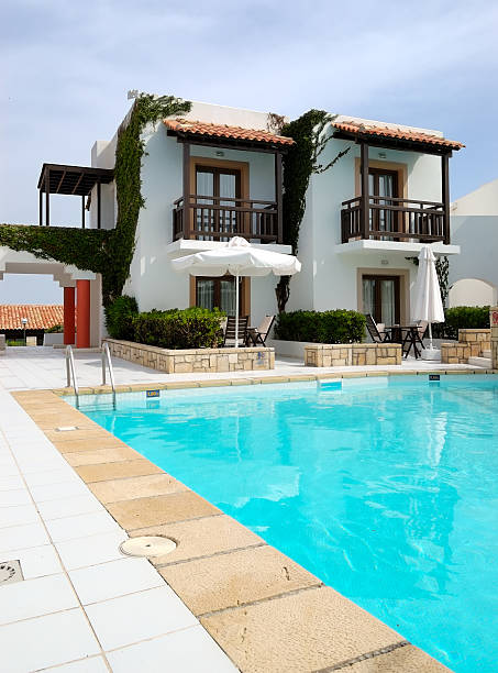 istock Modern luxury villa with swimming pool 124153102