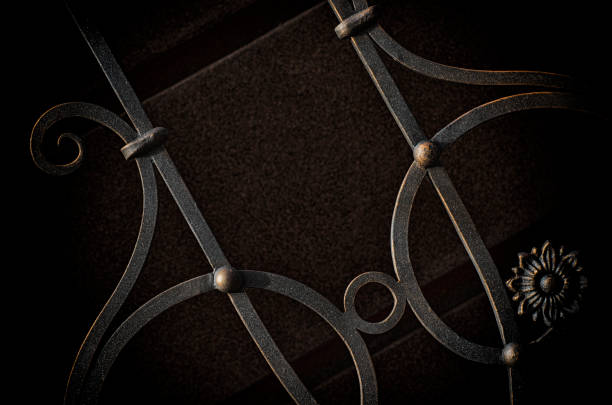 Beautiful fences with decorative wrought iron elements