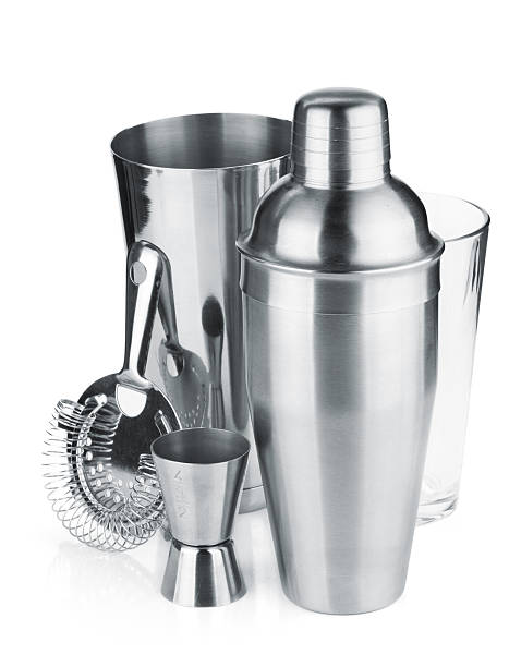 istock Aluminum cocktail kit over white background 124153490