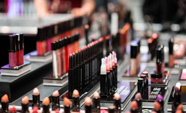 istock Many different cosmetics on shelves in beauty store 1241581692
