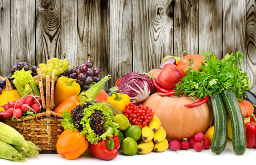 Various fresh ripe vegetables, organic concept
