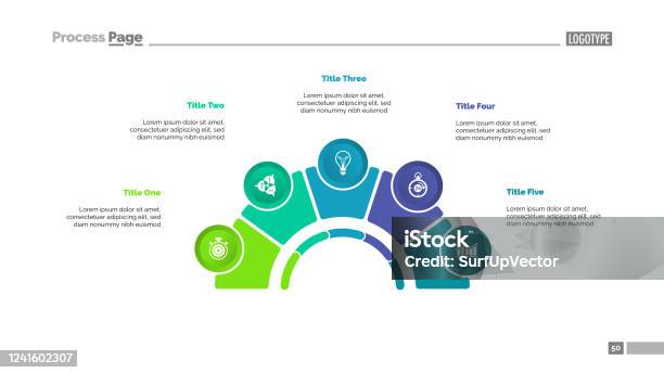 Process Chart With Five Elements Slide Stock Illustration - Download ...
