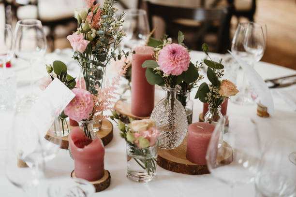 istock photo of a dinner table at wedding location 1241613463