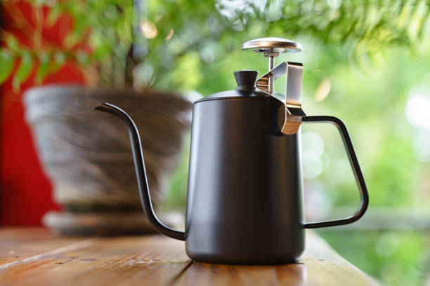 istock Black stainless steel coffee drip kettle 1241617241