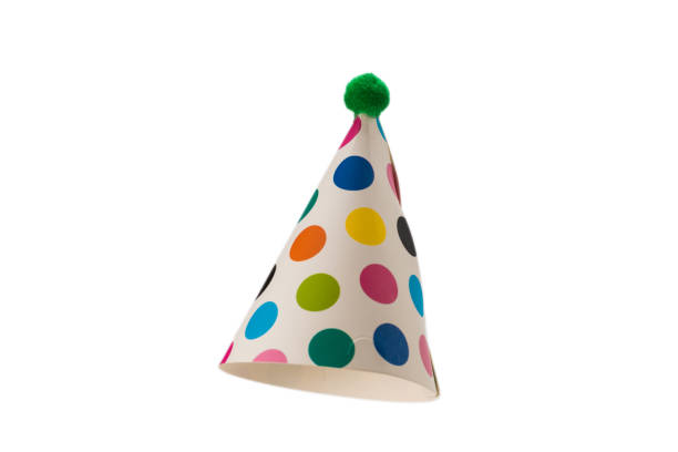 istock Colorful birthday cap isolated on white 1241618721