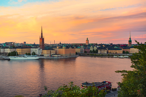 View on Gamla Stan - island - Stockholm old town (Sweden).