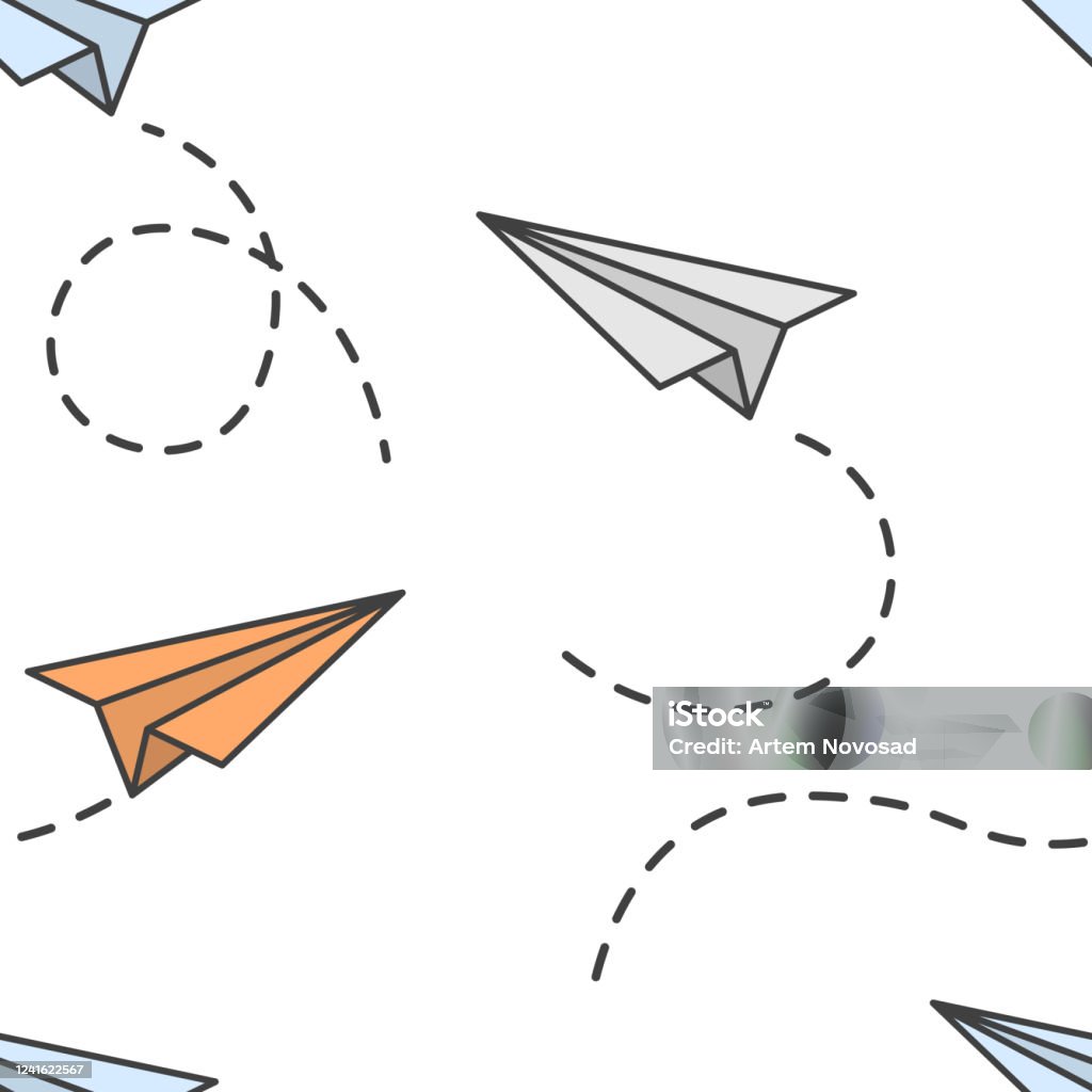 Mô Hình Liền Mạch Với Các Máy Bay Giấy Bay Theo Các Hướng Khác ...