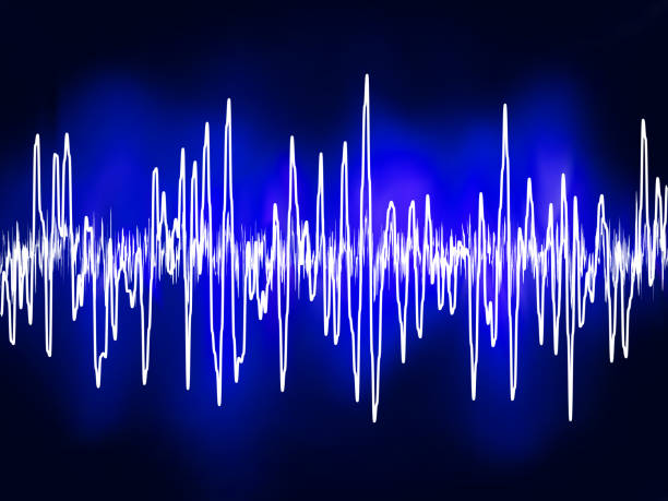 elektroniczny sinusoida lub fale dźwiękowe. eps 8 - high frequencies stock illustrations