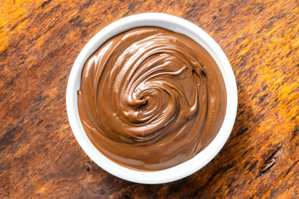istock Sweet hazelnut spread. Chocolate cream. 1241627408
