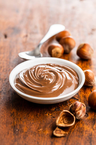 istock Sweet hazelnut spread. Chocolate cream. 1241627997