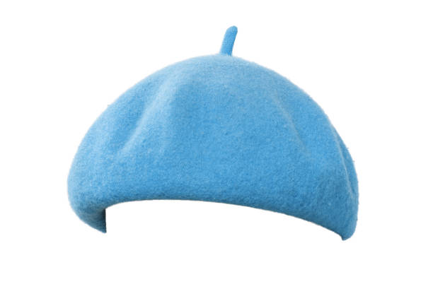 istock Blue classic beret isolated on a white background 1241628536