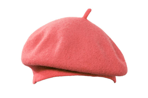 istock red beret French side view. white background 1241628539