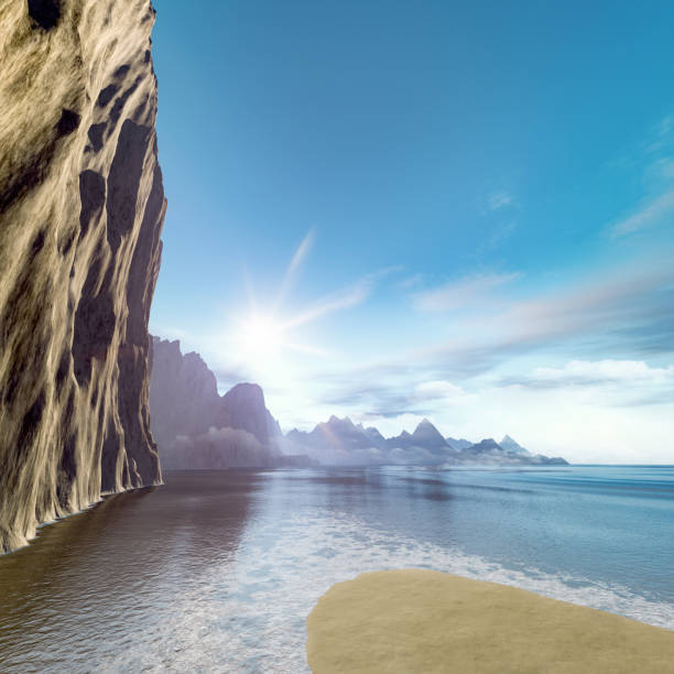 istock Beautiful rock face ocean scenery 1241630838