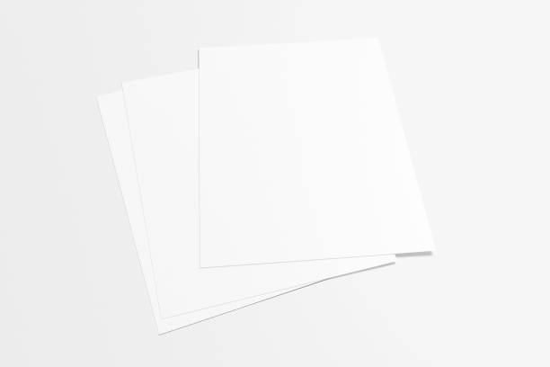 istock Blank poster flyer letterheads isolated on white as template for design presentation, event promotion, portfolio etc. 1241703702