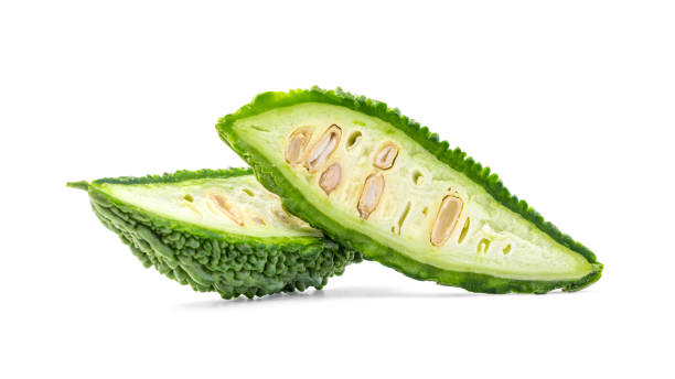 istock bitter gourd green herbal plant isolated on white background 1241709615
