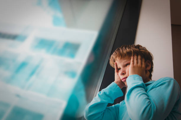istock kid bored and tired at home, boy stressed and exhausted 1241722037