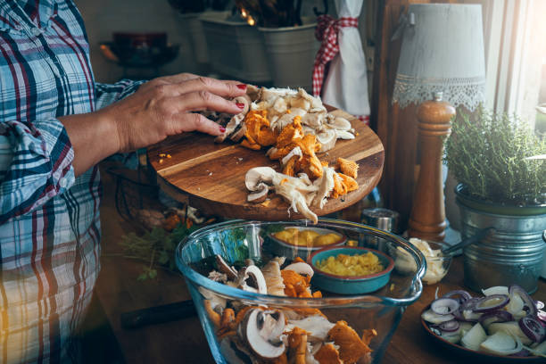 istock Preparing Vegan Mushroom Stroganoff 1241725439