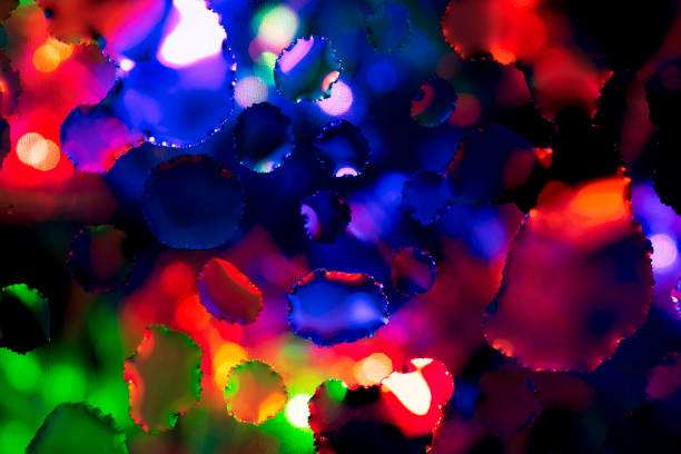 istock Abstract background with colorful splashes. Bubbles macro shot close-up 1241729188