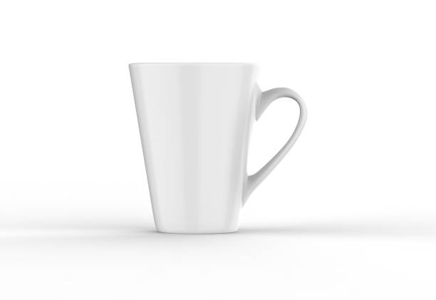 istock Coffee or tea cup mockup template, blank mug on isolated white background, 3d illustration 1241730248