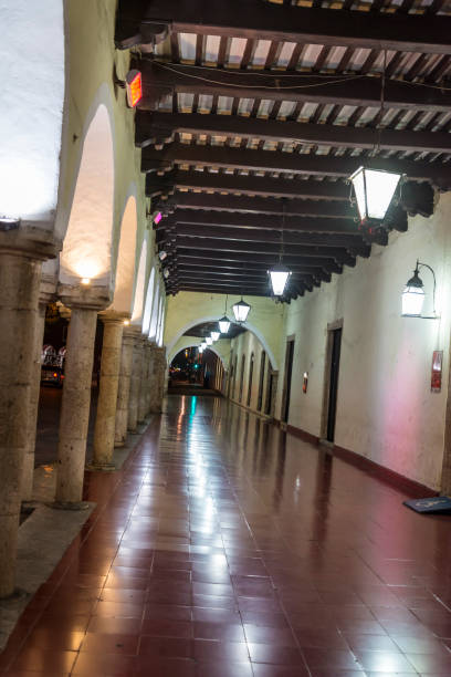 istock Arcade of a Spanish colonial-era buildings 1241739089