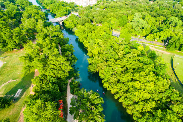 istock Straight Down above Paradise Tropical Barton Springs Summer 1241771144