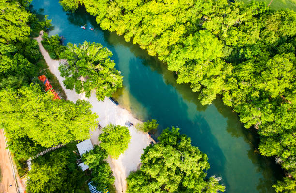 istock Straight Down above Paradise Tropical Barton Springs Summer 1241772870