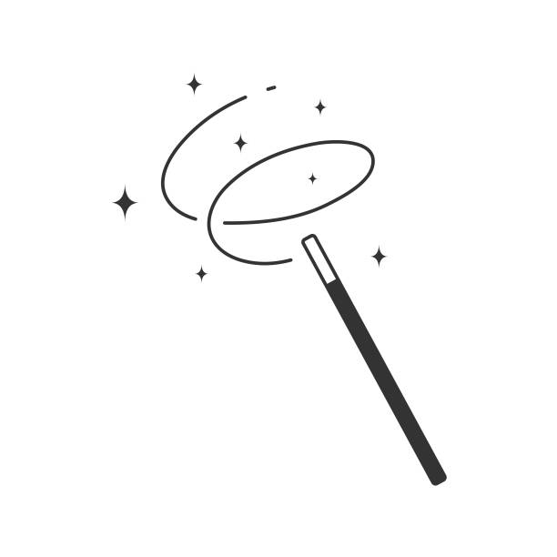 Magic Wand Icon Vector Design. Scalable to any size. Vector Illustration EPS 10 File. magic wand stock illustrations