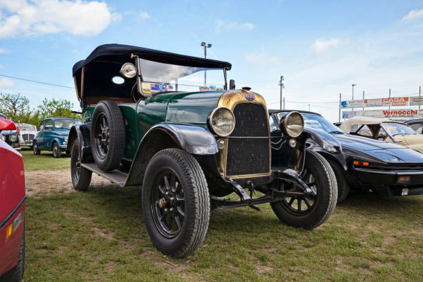 Vintage Fiat 501 (1924) in classic car rally Raduno auto e moto d'epoca on May 2, 2015 in Pieve Cesato, Faenza, RA, Italy
