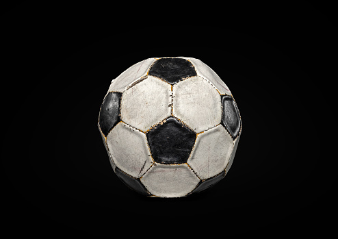 High resolutios image of old football ball
