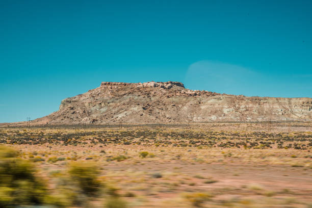 Landscape with mountain and badlands, Utah, USA