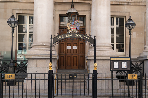 Sign above the doorway of a Victorian bank.